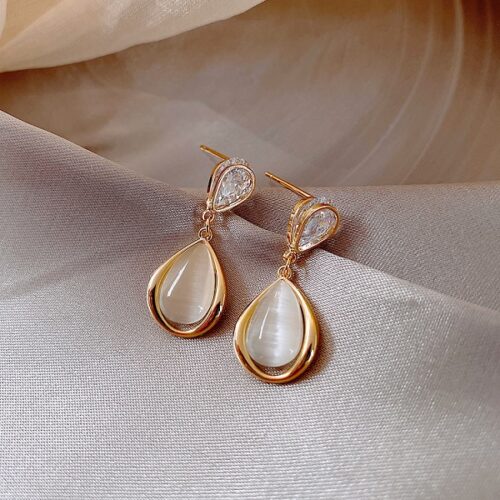 Gold Plated Water Drop Earrings