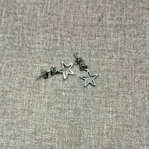 Stainless Steel Star Earrings