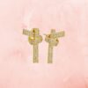 Irregular Zircon Stud Earrings