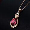 Topaz Gemstone Ruby Pendant Necklaces