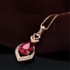 Topaz Gemstone Ruby Pendant Necklaces