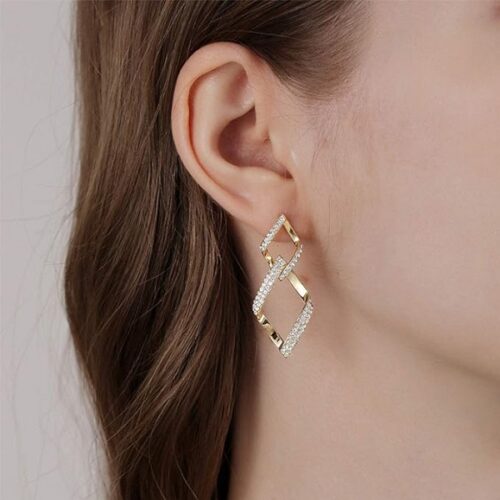 Gold Dangle Drop Earrings for Women