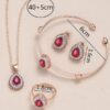 Gemstone Decor Jewelry Set