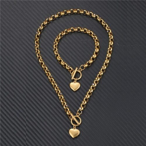 Heart Shape Bracelet Necklace Sets