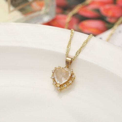 Heart Shaped Zircon Necklace