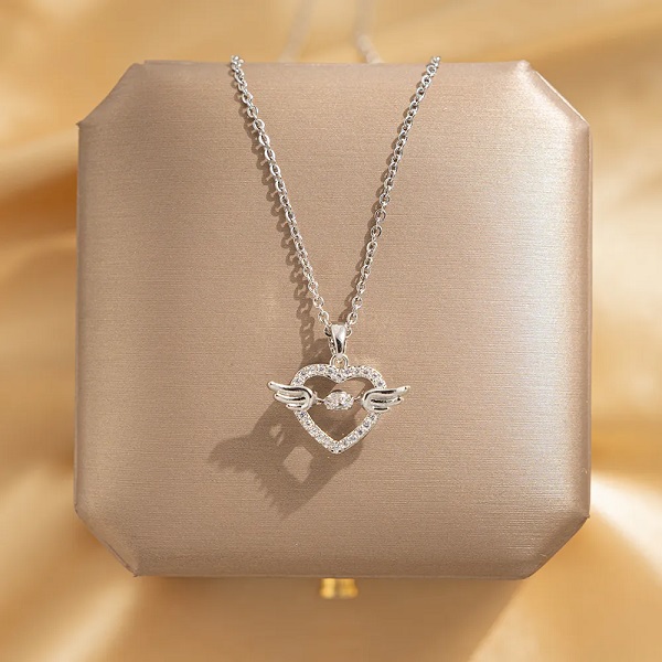 Heart Shape with Wings Necklace