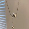 Shiny Clavicle Chain Ball Necklace