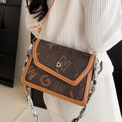 Letter Graphic Square Bag